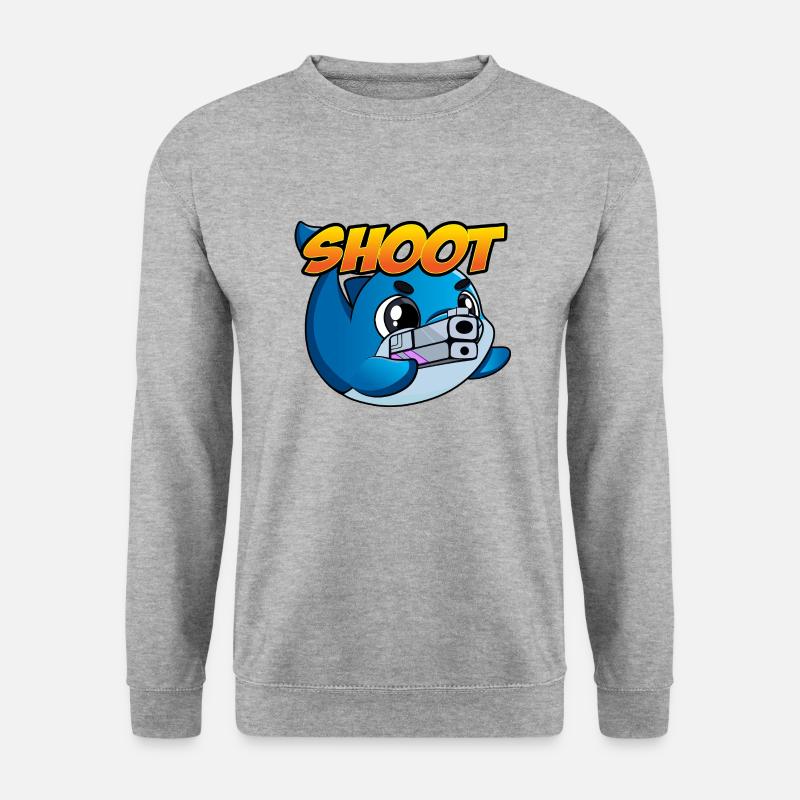 Shoot - Unisex Pullover - Weißgrau meliert