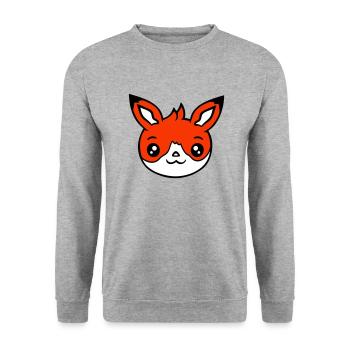 Fox Red Fox Wild Animal Clever Forest Inhabitants - Unisex Sweatshirt - salt & pepper - Front - Alina (178cm) & Michal (187cm)