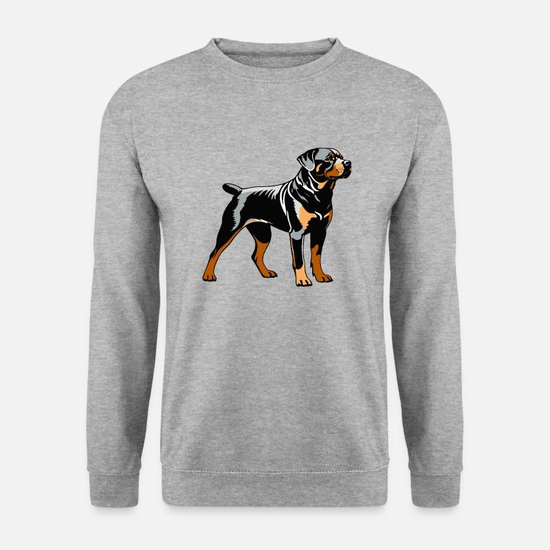 Rottweiler - Pet Dog Sticker - Unisex Pullover - Weißgrau meliert
