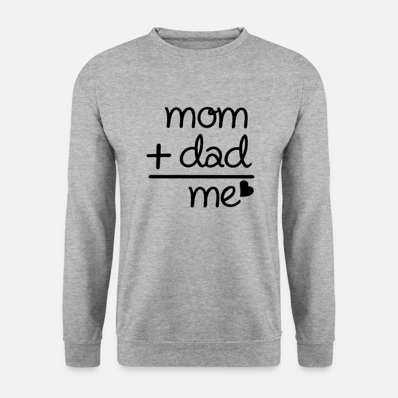 Mama Papa ich - Unisex Pullover - Weißgrau meliert