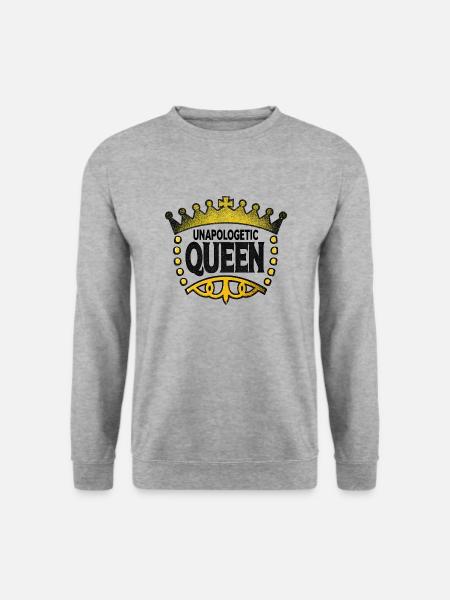 Unapologetic Queen - Unisex Sweatshirt - salt & pepper