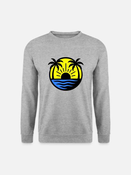 Palm Trees Beach Sunset - Unisex Sweatshirt - salt & pepper