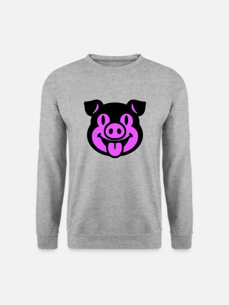 Piglet Pig Head - Unisex Sweatshirt - salt & pepper