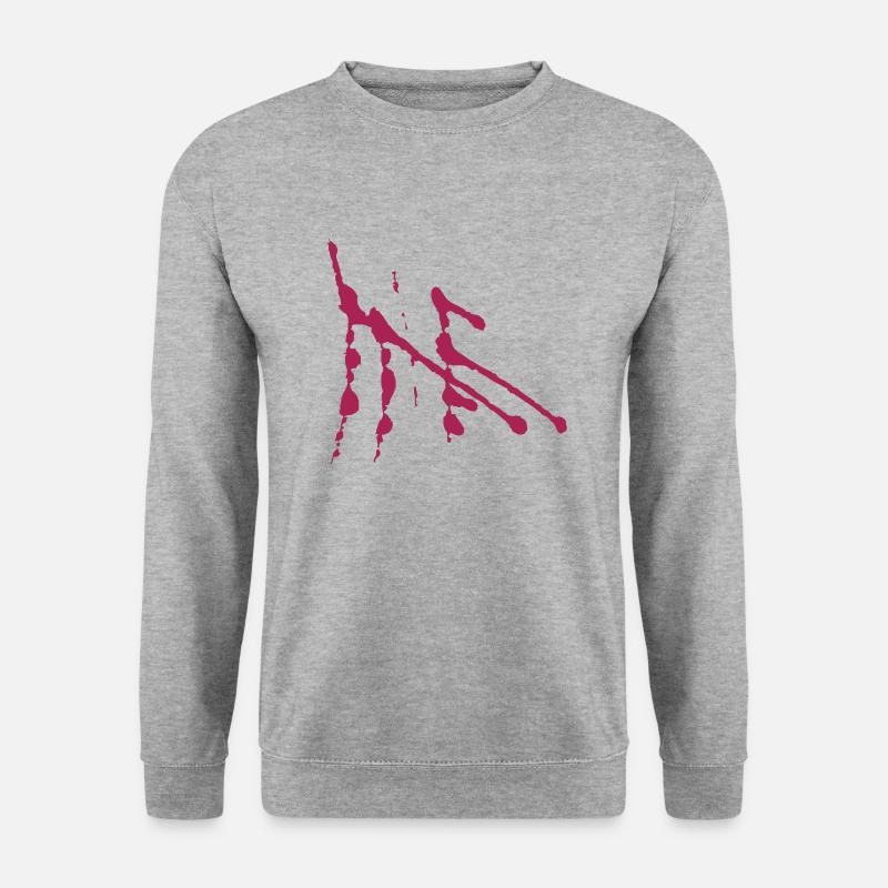 Borderline - Unisex Pullover - Weißgrau meliert