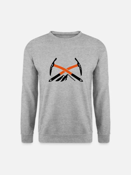 Bergsteiger - Unisex Pullover - Weißgrau meliert