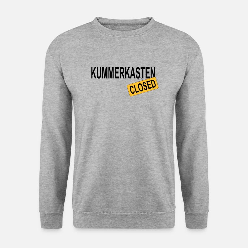 Kummerkasten - closed - Unisex Pullover - Weißgrau meliert