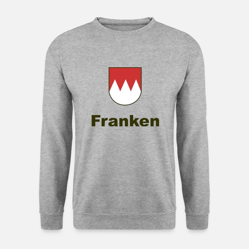 Wappen Franken für Hellen Hintergrund - Unisex Pullover - Weißgrau meliert