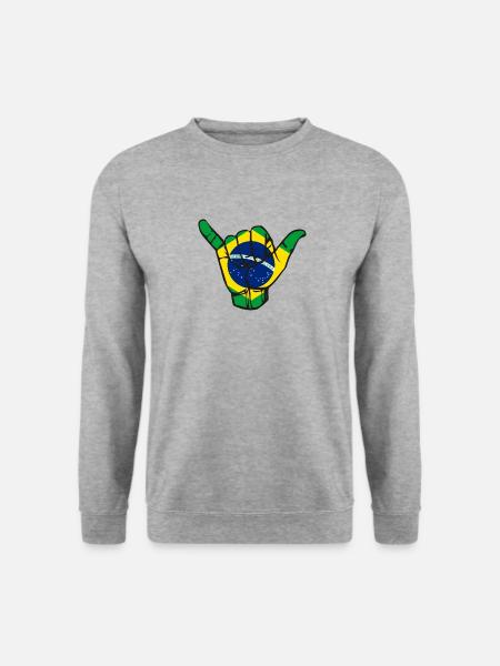 Hangloose, Brazilian Jiu-Jitsu, BJJ Shirt - Unisex Pullover - Weißgrau meliert