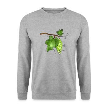 Les raisins - Sweat-shirt Unisexe - gris chiné - Devant - Alina (178cm) & Michal (187cm)