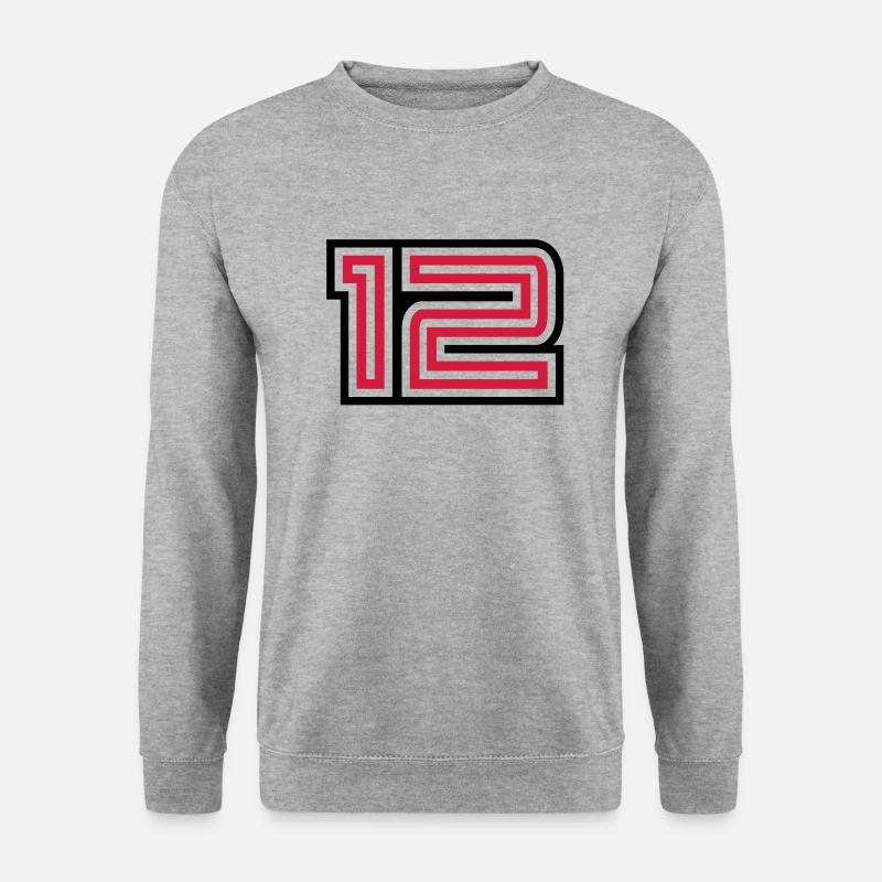 12_style_design - Unisex Pullover - Weißgrau meliert
