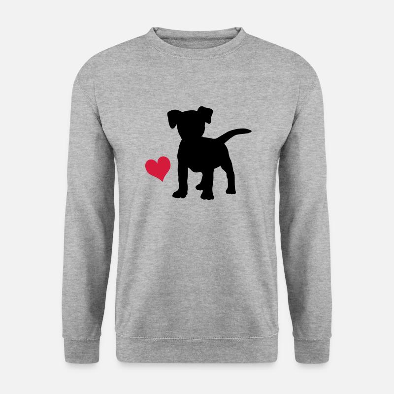 Jack Russell Terrier - Unisex Pullover - Weißgrau meliert