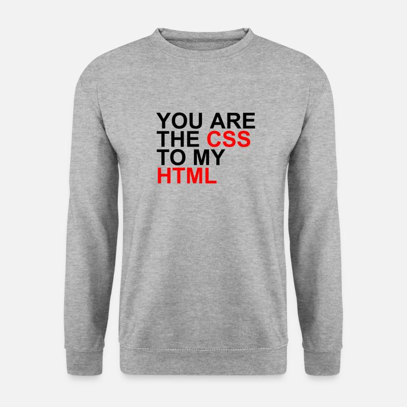 css to my html - Unisex Pullover - Weißgrau meliert