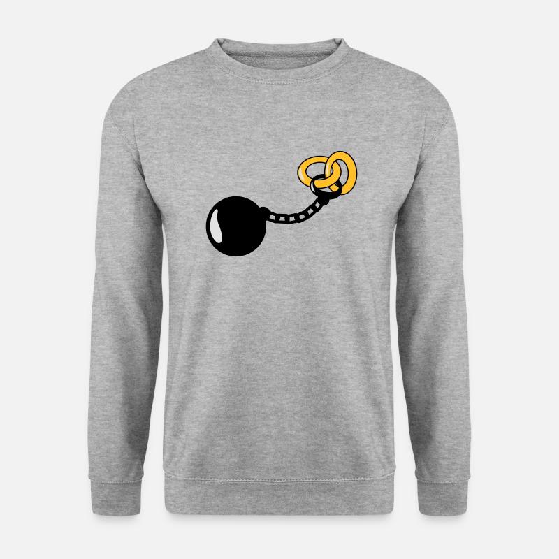 Wedding Rings - Unisex Pullover - Weißgrau meliert