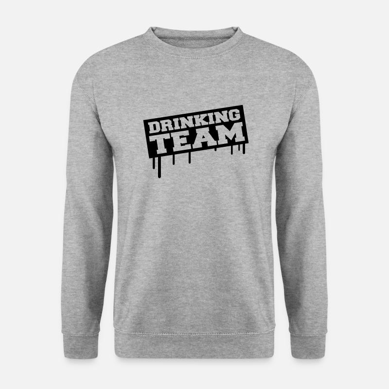 Drinking Team - Unisex Pullover - Weißgrau meliert