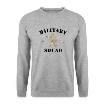Military Squad - Unisex Sweatshirt - salt & pepper - Front - Alina (178cm) & Michal (187cm)