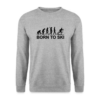 Évolution Ski de fond - Sweat-shirt Unisexe - gris chiné - Devant - Alina (178cm) & Michal (187cm)