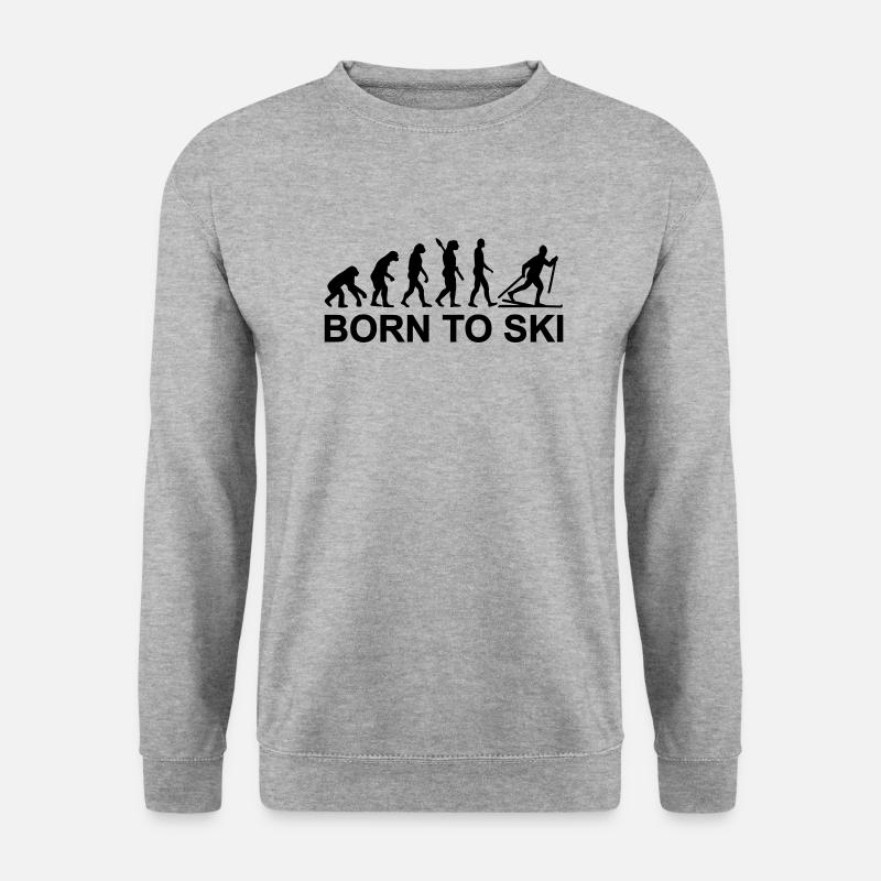 Évolution Ski de fond - Sweat-shirt Unisexe - gris chiné