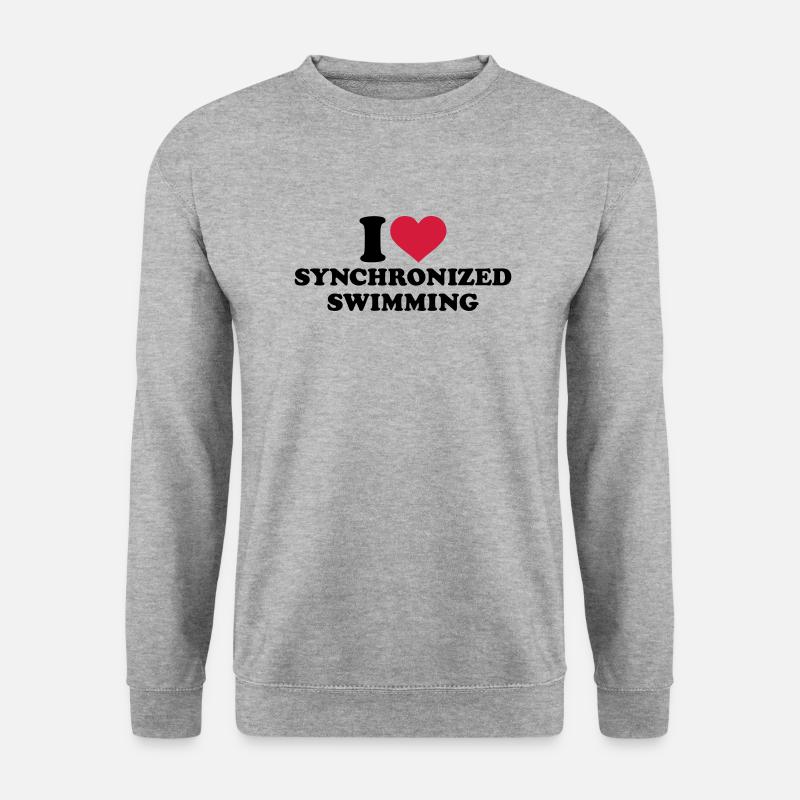 Synchronschwimmen - Unisex Pullover - Weißgrau meliert