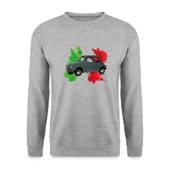 Style italien (500) gris - Sweat-shirt Unisexe - gris chiné - Devant - Alina (178cm) & Michal (187cm)