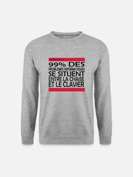 (14_99pourcent) - Sweat-shirt Unisexe - gris chiné