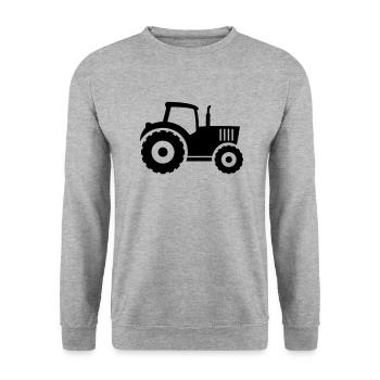 Farm Tractor - Unisex Sweatshirt - salt & pepper - Front - Alina (178cm) & Michal (187cm)