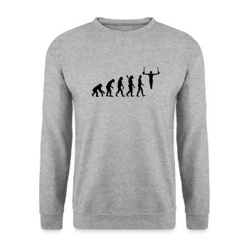 Évolution Gymnastique - Sweat-shirt Unisexe - gris chiné - Devant - Alina (178cm) & Michal (187cm)