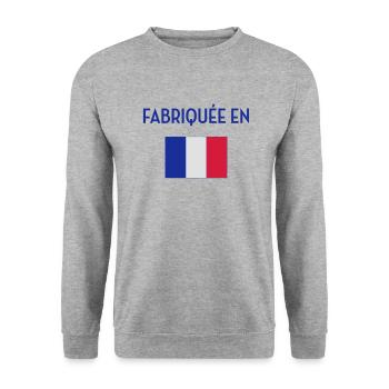France / Français / Française / Bébé / Naissance - Unisex Sweatshirt - salt & pepper - Front - Alina (178cm) & Michal (187cm)