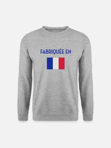 France / Français / Française / Bébé / Naissance - Unisex Sweatshirt - salt & pepper