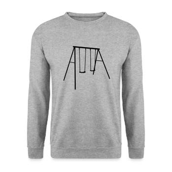 balançoire pour enfants b1 - Sweat-shirt Unisexe - gris chiné - Devant - Alina (178cm) & Michal (187cm)