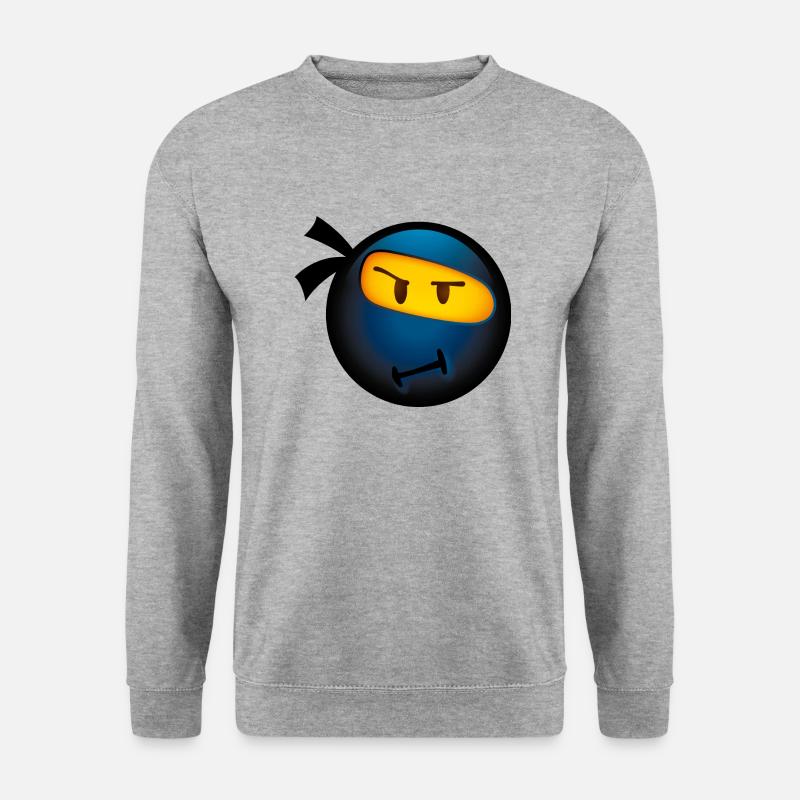 Smiley Glossy Ninja - Unisex Sweatshirt - salt & pepper
