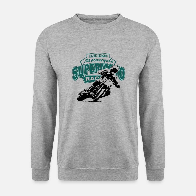 Supermoto Racing - Unisex Pullover - Weißgrau meliert