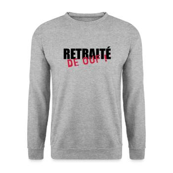 Retirement Pensioner Ruhestand Rentner Retraite - Unisex Sweatshirt - salt & pepper - Front - Alina (178cm) & Michal (187cm)