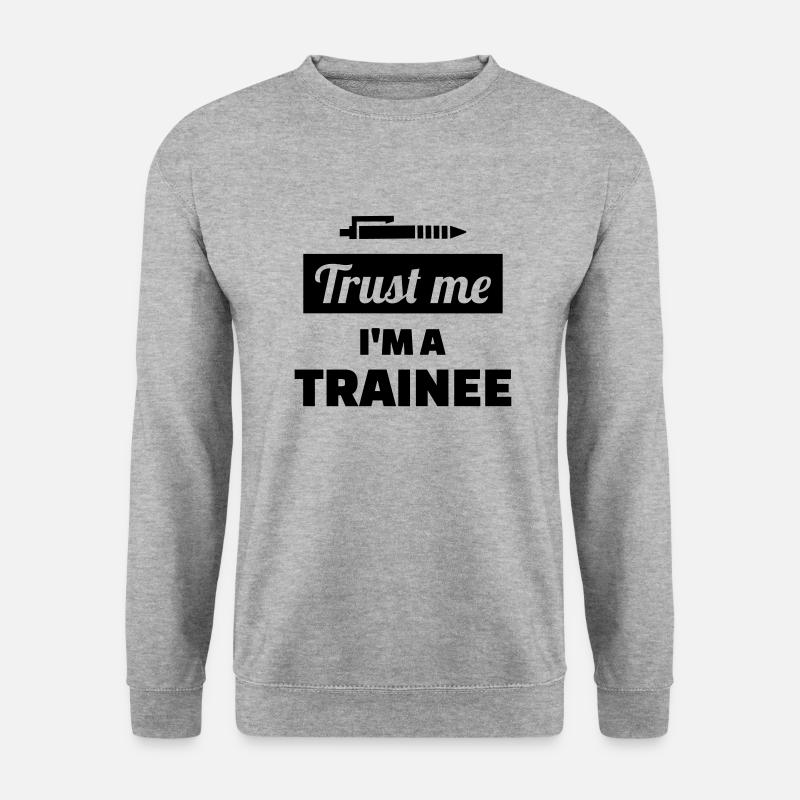 Trainee - Unisex Pullover - Weißgrau meliert