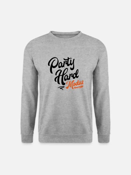 party hard design - Unisex Pullover - Weißgrau meliert