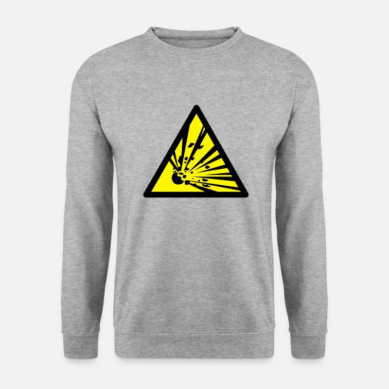 explosion - Unisex Pullover - Weißgrau meliert