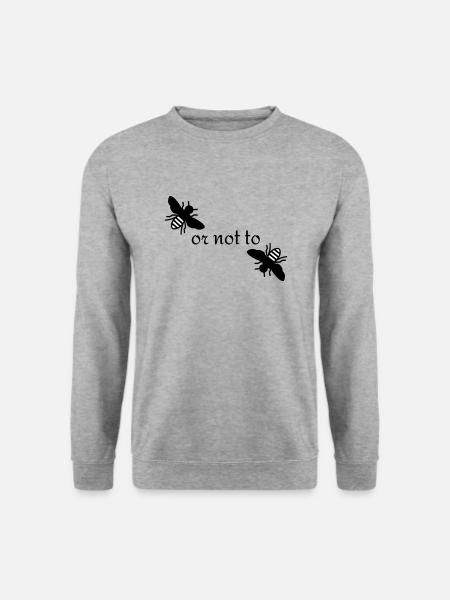 Bee or not to Bee - Unisex Pullover - Weißgrau meliert