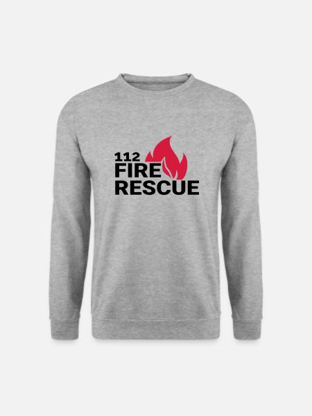 112 firerescue - Unisex Sweatshirt - salt & pepper