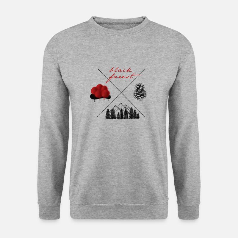 Black Forest - Schwarzwald - Unisex Pullover - Weißgrau meliert