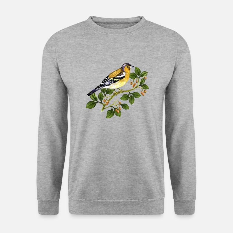 Vogel - Unisex Pullover - Weißgrau meliert