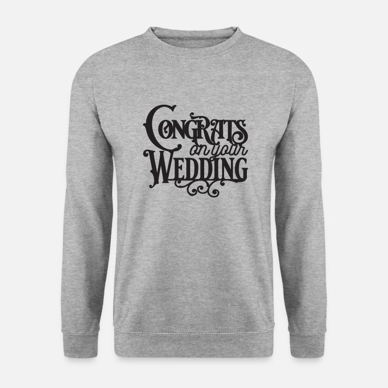 Congrats on your wedding - Unisex Pullover - Weißgrau meliert