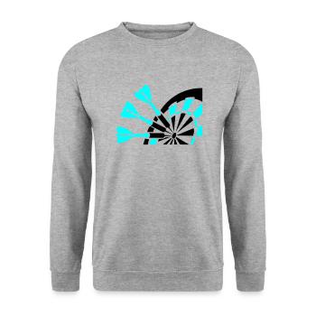 dart - Unisex Pullover - Weißgrau meliert - Vorne - Alina (178cm) & Michal (187cm)