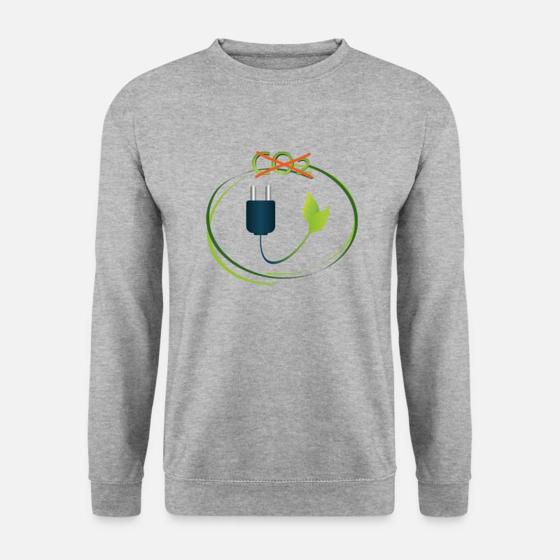 Ohne CO2 - Unisex Pullover - Weißgrau meliert