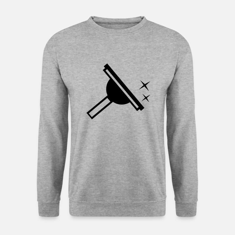 Fenster Reiniger Window Cleaner - Unisex Pullover - Weißgrau meliert