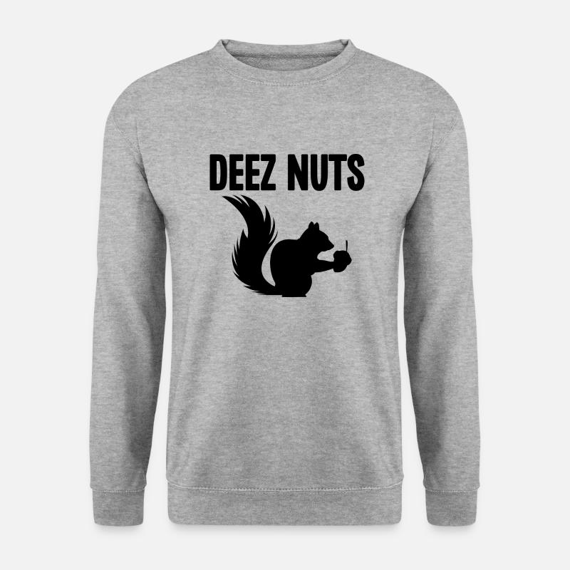 Deez Nuts Eichhörnchen - Unisex Pullover - Weißgrau meliert
