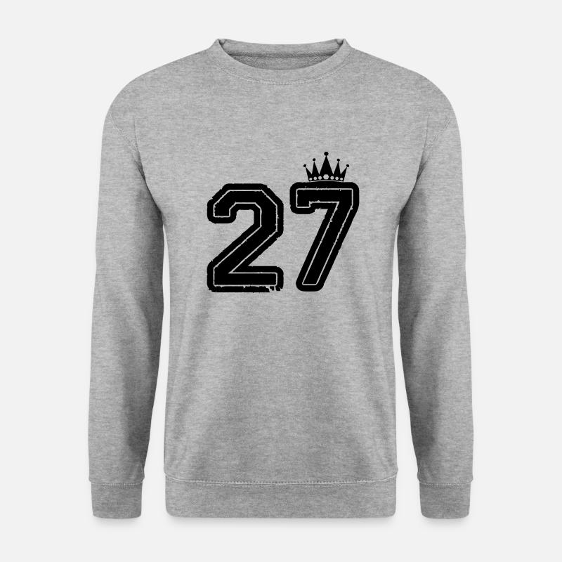 27 - Unisex Pullover - Weißgrau meliert