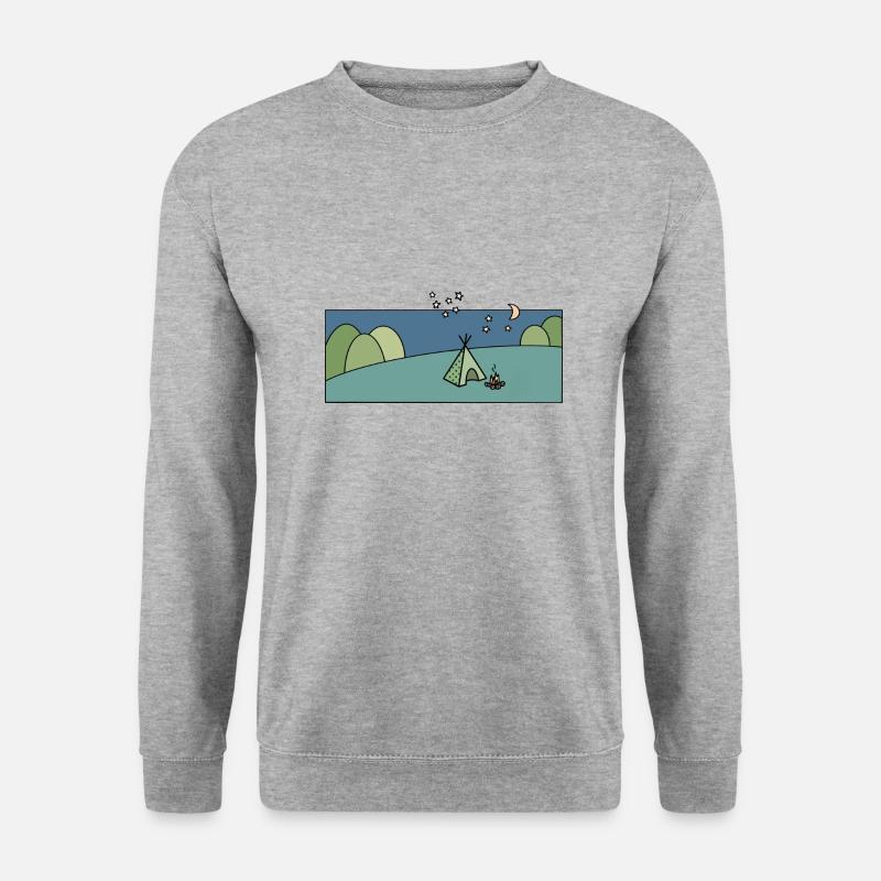 Sternbild Löwe - Unisex Pullover - Weißgrau meliert
