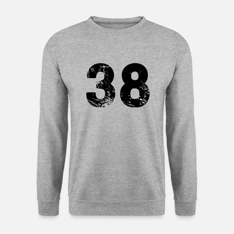 38 - Unisex Pullover - Weißgrau meliert