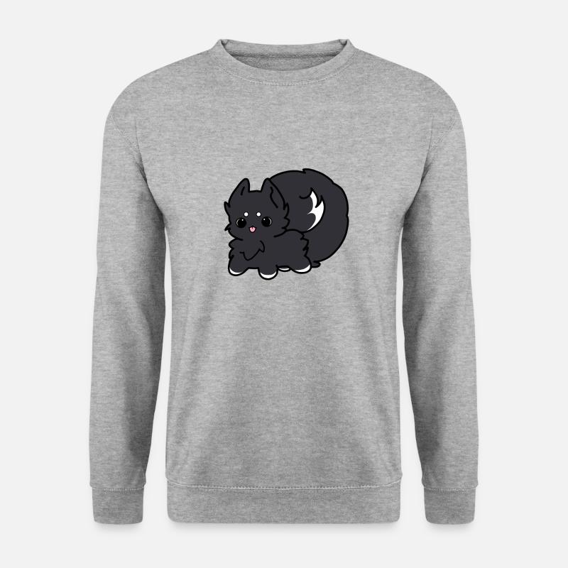 Chien mignon Noir Blanc - Sweat-shirt Unisexe - gris chiné