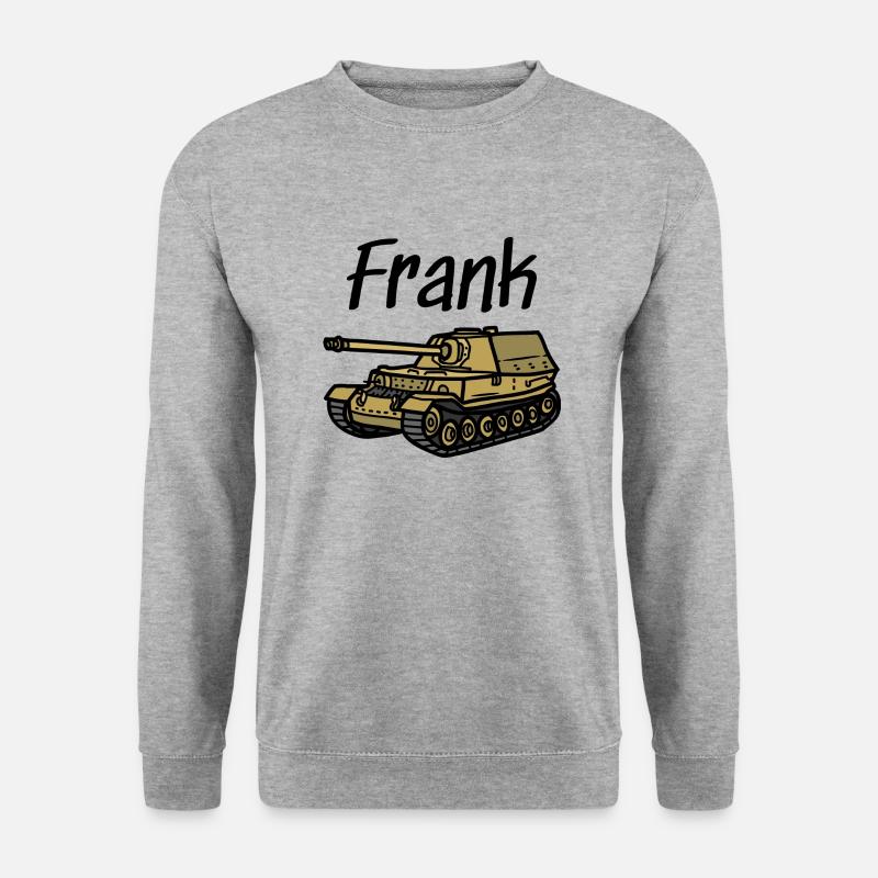Frank Der Panzer - Unisex Pullover - Weißgrau meliert