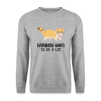 Tout le monde veut être un chat - Sweat-shirt Unisexe - gris chiné - Devant - Alina (178cm) & Michal (187cm)